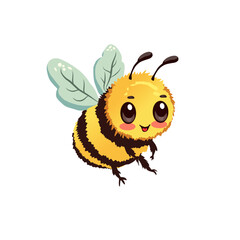 bee on white background