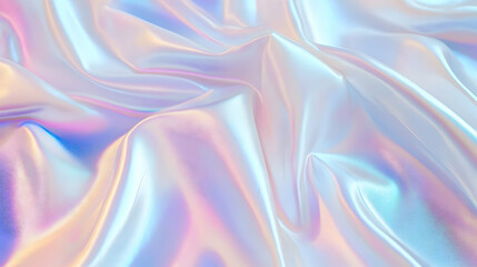 Obraz premium Iridescent Holographic Background a pastel sand to blue gradient