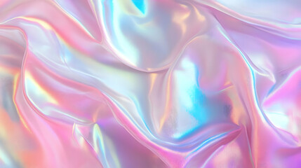 Obraz premium Iridescent Holographic Background a pastel magenta to emerald gradient