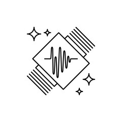 Smartwatch with voice assistance icon