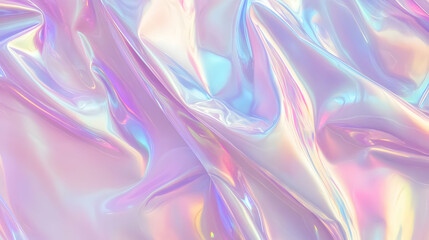 Obraz premium Iridescent Holographic Background a pastel lavender to pearl gradient