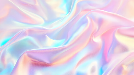 Obraz premium Iridescent Holographic Background a pastel olive to fuchsia gradient