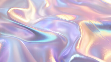 Obraz premium Iridescent Holographic Background a pastel bronze to purple gradient