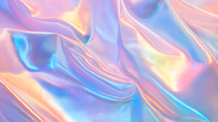 Obraz premium Iridescent Holographic Background a pastel sapphire to black gradient