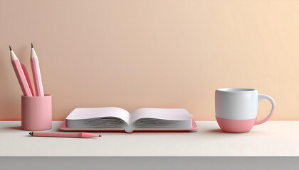 Naklejka premium Simple and Elegant Study Space for Productivity