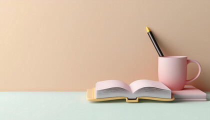 Fototapeta premium Simple and Elegant Study Space for Productivity