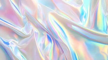 Fototapeta premium Iridescent Holographic Background a pastel khaki to sky blue gradient