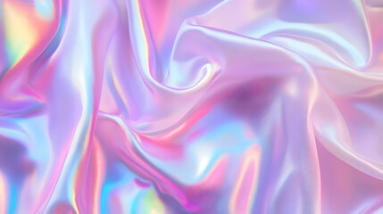 Obraz premium Iridescent Holographic Background a pastel ruby to purple gradient