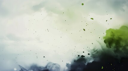 Fototapeta premium Artistic watercolor speckles on white background, detailed texture and subtle shadows, top view aesthetic, professional natural lighting technique, high-quality stock image concept