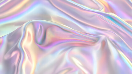 Obraz premium Iridescent Holographic Background a pastel platinum to copper gradient