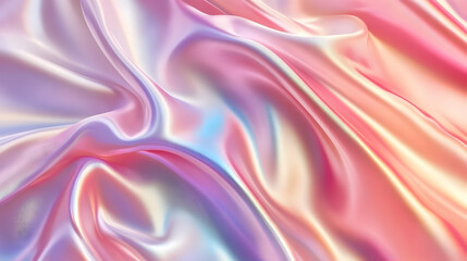 Obraz premium Iridescent Holographic Background a pastel red to maroon gradient