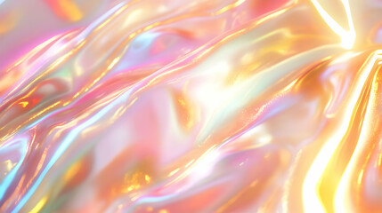 Naklejka premium Iridescent Holographic Background a pastel olive to bronze gradient