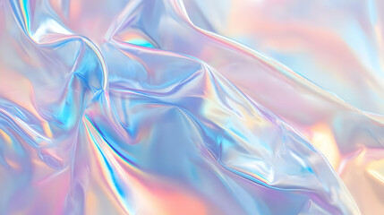 Obraz premium Iridescent Holographic Background a pastel obsidian to blue gradient