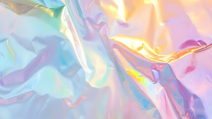 Fototapeta premium Iridescent Holographic Background a pastel pearl to gold gradient