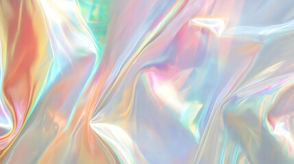 Obraz premium Iridescent Holographic Background a pastel ruby to beige gradient