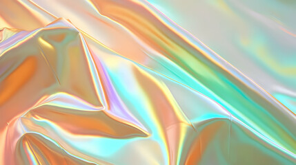 Iridescent Holographic Background a pastel orange to green gradient