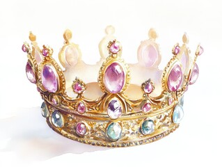 gold crown isolated on white