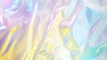 Fototapeta premium Iridescent Holographic Background a pastel indigo to yellow gradient