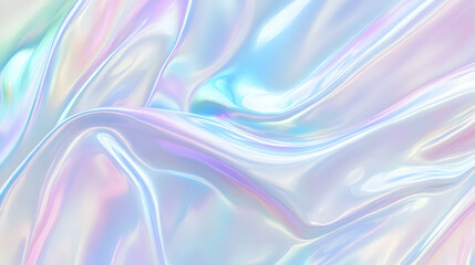 Iridescent Holographic Background a pastel pearl to sky blue gradient
