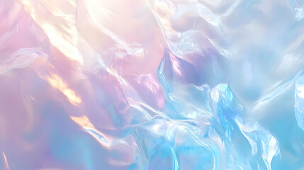 Iridescent Holographic Background a pastel obsidian to cyan gradient