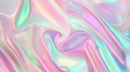 Iridescent Holographic Background a pastel mint to pink gradient