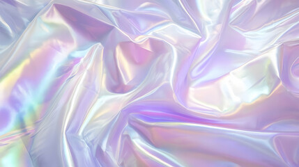 Obraz premium Iridescent Holographic Background a pastel lime to violet gradient