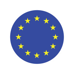 Flag of Europe, European union national simple flag, European state flag Badge European union vector design.