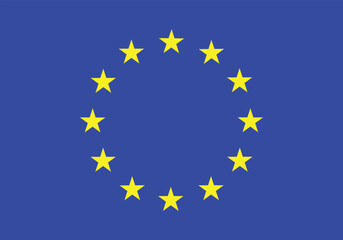 Flag of Europe, European union national simple flag, European state flag
