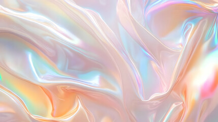 Naklejka premium Iridescent Holographic Background a pastel pearl to brown gradient