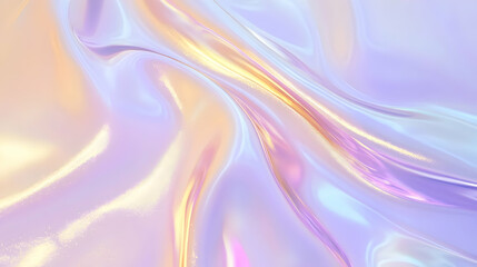 Naklejka premium Iridescent Holographic Background a pastel gold to lavender gradient