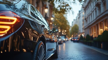 Naklejka premium VIP Arriving in Style with Chauffeured Service.
