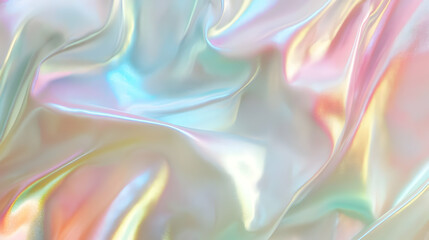 Obraz premium Iridescent Holographic Background a pastel mint to burgundy gradient