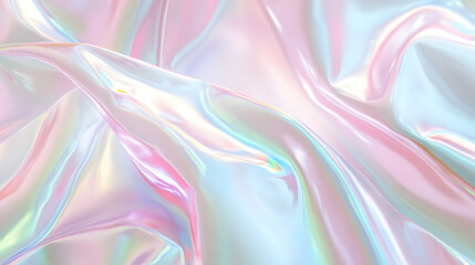 Iridescent Holographic Background a pastel mint to pink gradient