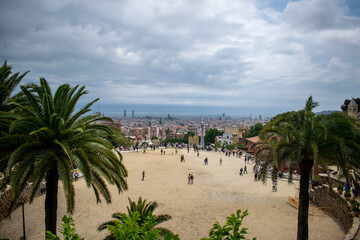 Fototapeta premium Barcelona Spain LAndscape sea view