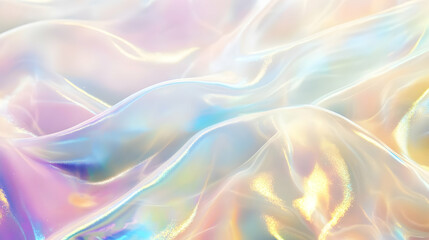 Fototapeta premium Iridescent Holographic Background a pastel gold to navy gradient