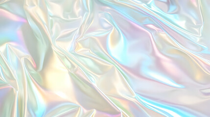 Obraz premium Iridescent Holographic Background a pastel beige to mint gradient