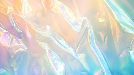 Fototapeta premium Iridescent Holographic Background a pastel aqua to ochre gradient