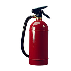 Obraz premium red fire extinguisher isolated on transparent background.