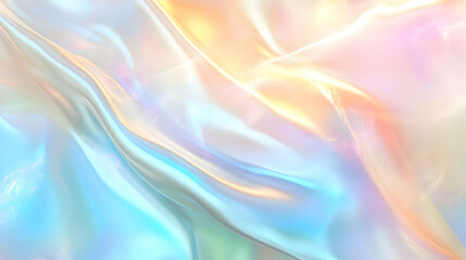 Obraz premium Iridescent Holographic Background a pastel blue to bronze gradient