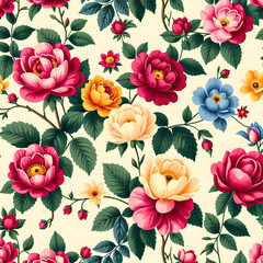 vintage wallpaper with flowers