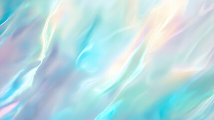 Obraz premium Iridescent Holographic Background a pastel aqua to emerald green gradient