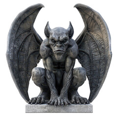 Gargoyle, Halloween object. Illustration, png isolated on an empty background