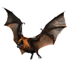 Fototapeta premium Spooky bat, Halloween object. Illustration, on transparent background png file