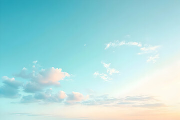 Obraz premium Gradient light sky blue to ivory abstract background