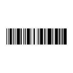 Simple barcode isolated on transparent background.