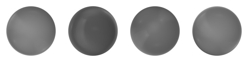 black glass ball isolated