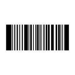 Simple barcode isolated on transparent background.