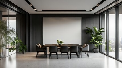 Fototapeta premium Modern Minimalist Meeting Room Design