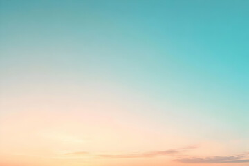 Fototapeta premium Gradient pastel orange to light sky blue abstract background