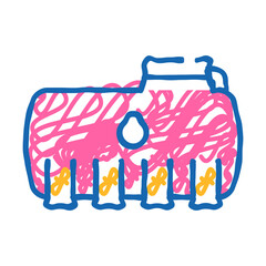 tank plastic detail doodle icon sketch vector. tank plastic detail sign. isolated symbol illustration